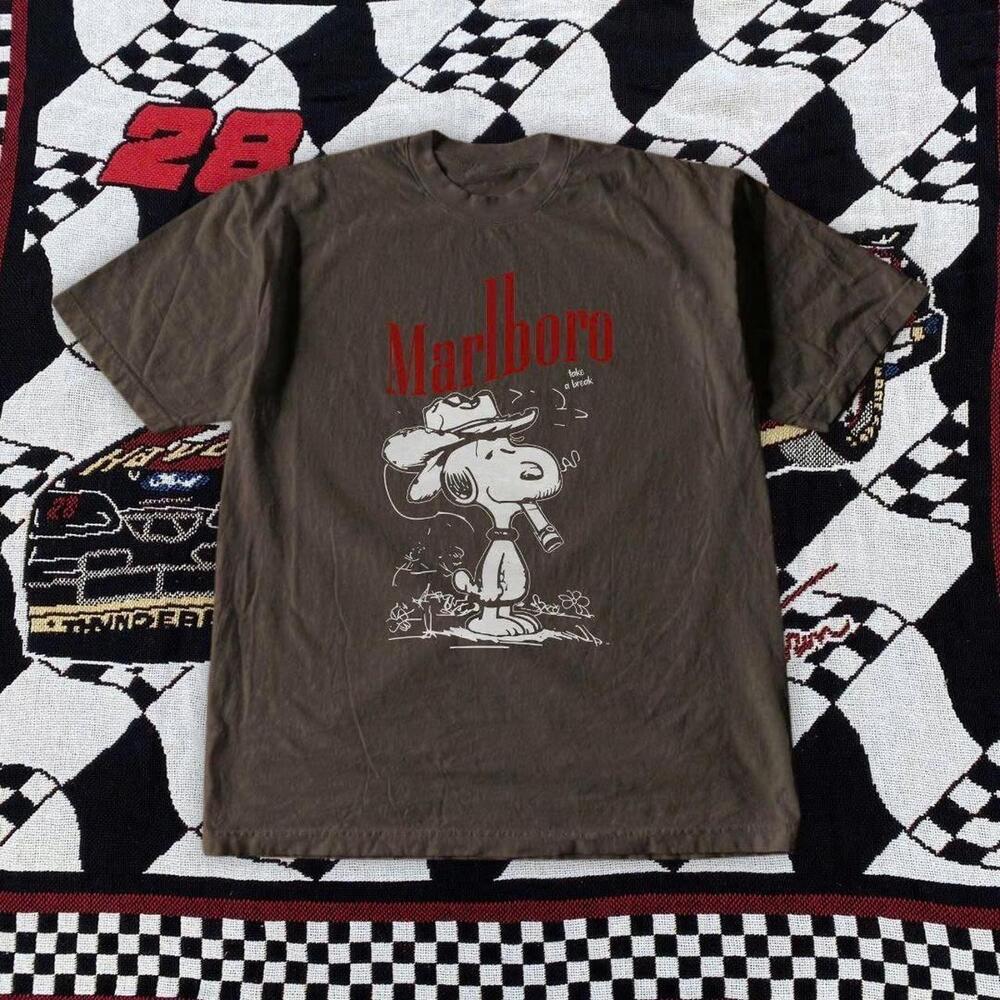 Brown Style Marlboro Snoopy Promo Tee